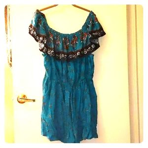 Plus size boho chic romper